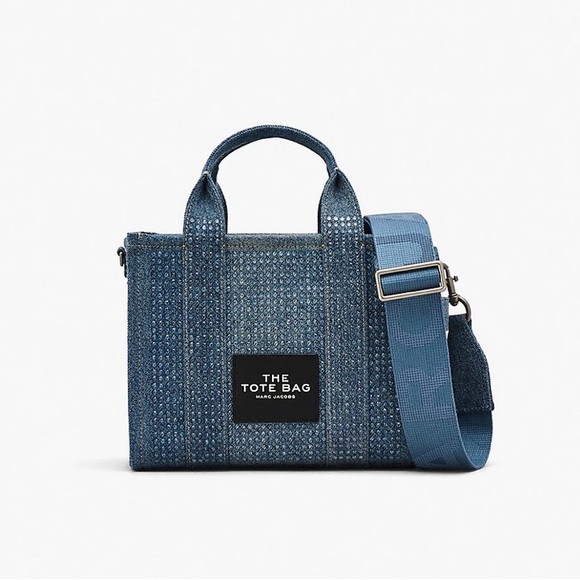 MARC JACOBS THE CRISTAL DEMIN SMALL TOTE BAG - Picture 3 of 13